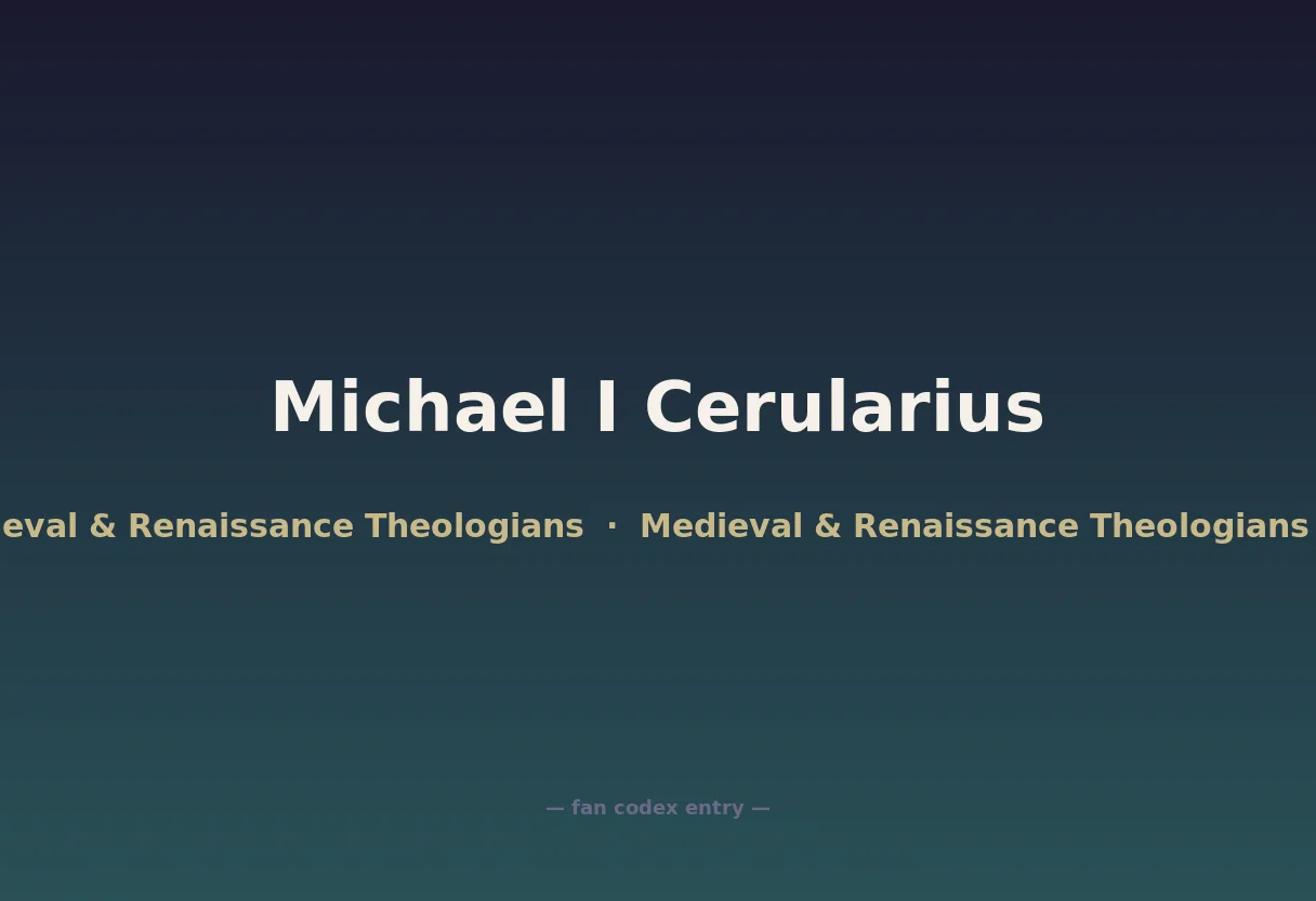 Michael I Cerularius